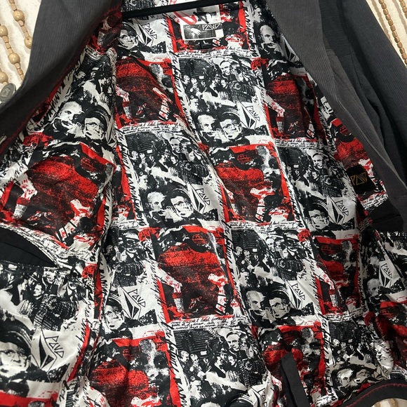 Vintage Volcom Y2K 2000s Scene Punk Pavd Rare Emo Goth Scene Gray Blazer Jacket - Picture 8 of 10